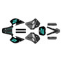 ktm 250exc graphics kit 1993-1997 razor series teal-shift