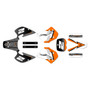 ktm 125exc graphics kit 1993-1997 razor series orange