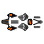 ktm 125exc graphics kit 1993-1997 razor series orange-shift