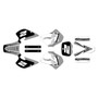 ktm 125exc graphics kit 1993-1997 razor series white