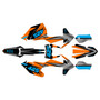 ktm 125xcw graphics kit 2017-2019 screech series orange-cyan