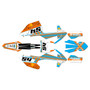 ktm 125xcw graphics kit 2017-2019 split series orange-cyan