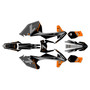 ktm 500excf graphics kit 2017-2019 bolt series orange