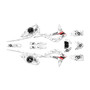 kayo kt250 graphics kit 2021-2026 predator series white