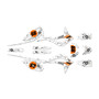 kayo kt250 graphics kit 2021-2026 predator series orange-shift