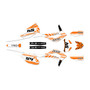 kayo kt250 graphics kit 2021-2026 pulse series orange