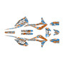 kayo kt250 graphics kit 2021-2026 snagged series cyan