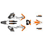 husqvarna fs450 graphics kit 2019-2022 razor series orange