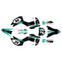 honda crf300f graphics kit 2025-2026 evader series teal