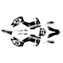 honda crf300f graphics kit 2025-2026 evader series white