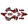 honda crf300f graphics kit 2025-2026 invasion series red