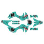 honda crf300f graphics kit 2025-2026 predator series teal