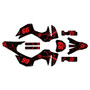 honda crf300f graphics kit 2025-2026 predator series red-shift