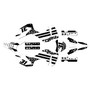 honda crf300f graphics kit 2025-2026 usa series white
