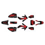honda crf450r graphics kit 2005-2007 pecker series red-shift