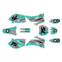 yamaha yz250f graphics kit 2006-2007 predator series teal