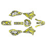 kawasaki klx125 graphics kit 2003-2007 snagged series yellow