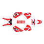 honda xr400 graphics kit 1996-2004 lethal series red