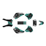 honda xr250 graphics kit 1996-2004 semperfi series teal