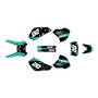 honda xr400 graphics kit 1996-2004 spear series teal