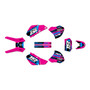 honda xr250 graphics kit 1996-2004 warrior series magenta