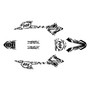 honda crf-e2 graphics kit 2022-2026 shatter series white