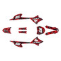 honda crf-e2 graphics kit 2022-2026 snagged series red