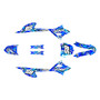 honda crf-e2 graphics kit 2022-2026 snagged series blue