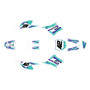 honda crf-e2 graphics kit 2022-2026 whiplash series teal