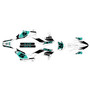 kawasaki klx230r graphics kit 2020-2024 venom series teal-shift