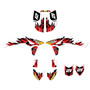 honda trx450r graphics kit 2004-2005 throwback series red