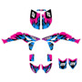 honda trx450r graphics kit 2004-2005 throwback series magenta