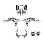 honda trx450r graphics kit 2004-2005 throwback series white