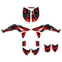 honda trx450r graphics kit 2004-2005 throwback series red-shift
