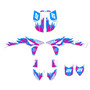 honda trx450r graphics kit 2004-2005 throwback series magenta-shift