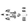 husqvarna tc50 graphics kit 2019-2023 warrior series white