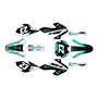 honda xr80-xr100 graphics kit 2001-2003 evader series teal