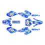 honda xr80-xr100 graphics kit 2001-2003 snagged series blue