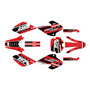 honda xr80-xr100 graphics kit 2001-2003 warrior series red
