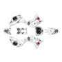 honda crf110f graphics kit 2019-2026 predator series white