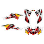 honda trx400ex graphics kit 2008-2016 throwback series red