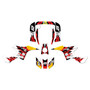 honda trx90 graphics kit 1993-2005 throwback series red
