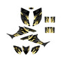honda trx90 graphics kit 2006-2026 throwback series gold