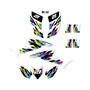honda trx90 graphics kit 2006-2026 throwback series rainbow