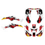 honda trx250ex graphics kit 2001-2004 throwback series red