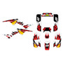 honda trx250r graphics kit all years throwback series red