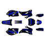 yamaha yz450f graphics kit 2006-2007 rebel series blue-shift