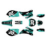 yamaha yz450f graphics kit 2006-2007 spear series teal