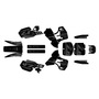 kawasaki kx500 graphics kit 1989-1998 axis series smoke
