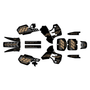 kawasaki kx500 graphics kit 1989-1998 rebel series tan